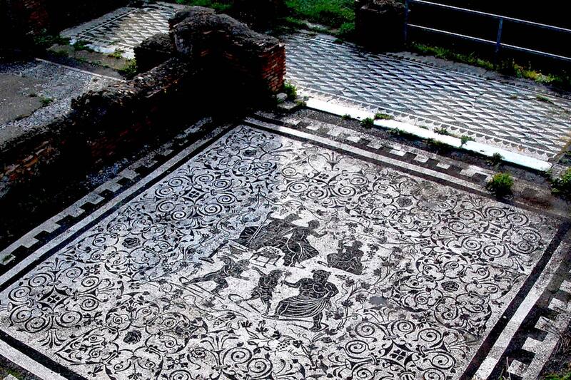 Floor mosaic depicting Bacchus and Ariadne, 3rd century