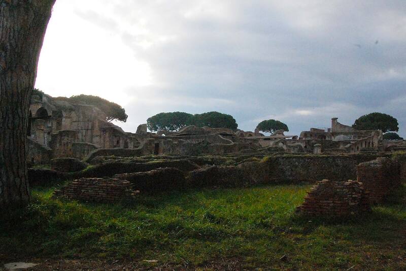 Panoramic photo with ruins