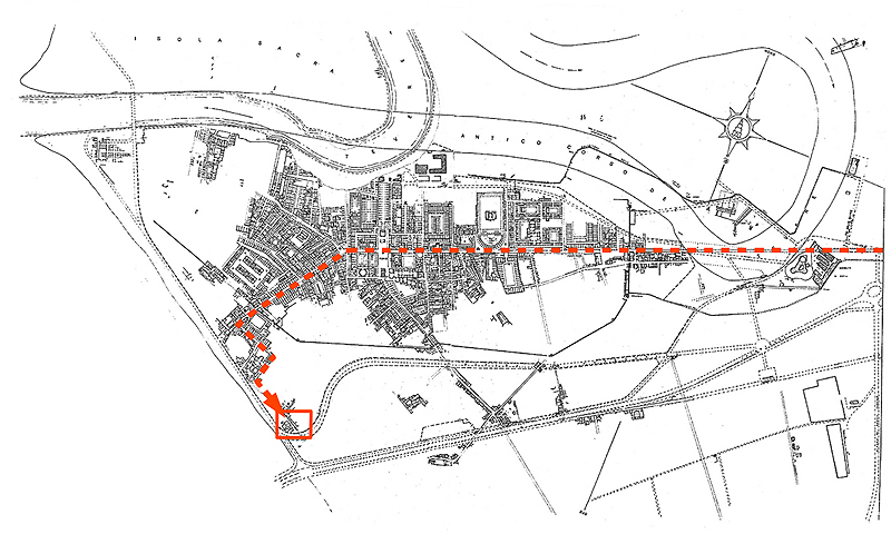 mappa Ostia percorso Sinagoga