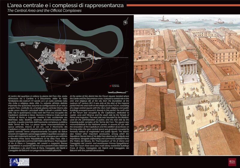 Pannello 09 - L'area centrale e i complessi di rappresentanza